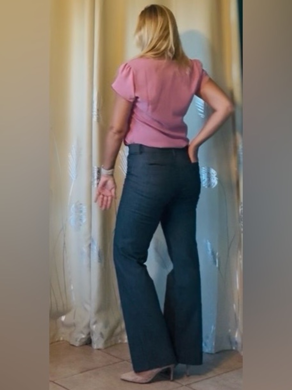 Lee Women’s Dark Gray Dress Pants Flex Motion